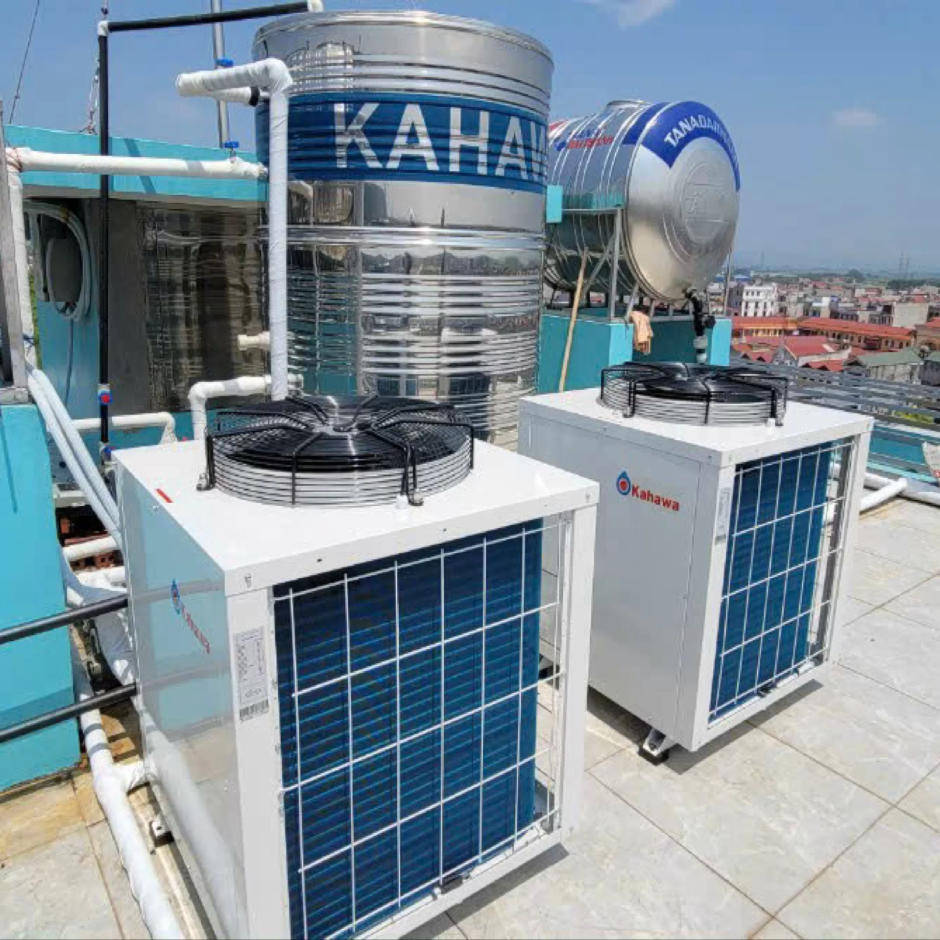 Ứng dụng và hướng dẫn lắp đặt vận hành hệ thống nước nóng trung tâm Heatpump